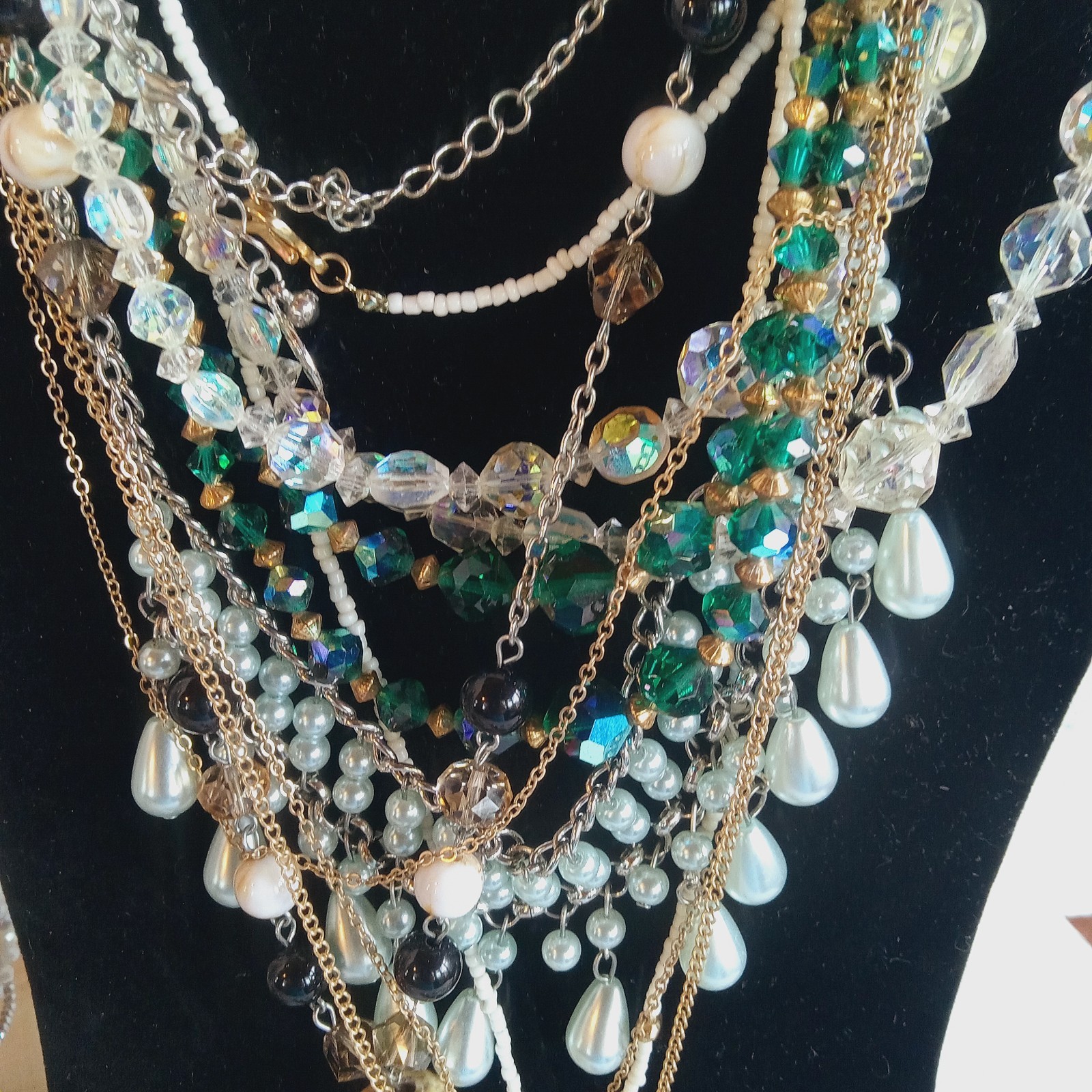 50 Pc Vintage to now Jewelry lot Necklaces Bracelets Earrings Brooches Rings