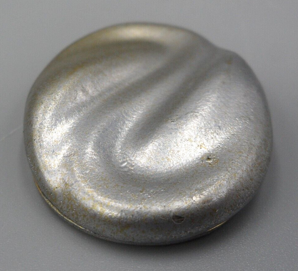 Vintage Scarf Clip Abstract Art Wavy Oval 2 Tone Gradient Gold Silver 1.5″