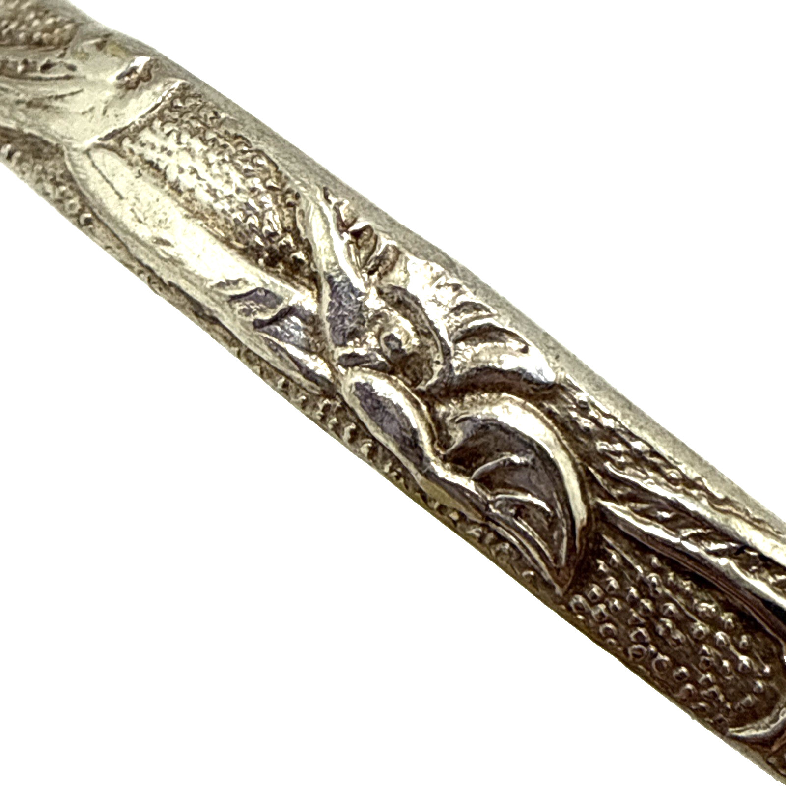 Vintage Mexican Sterling Silver 925 Bangle Bracelet Ornate Design 19g Large 9″