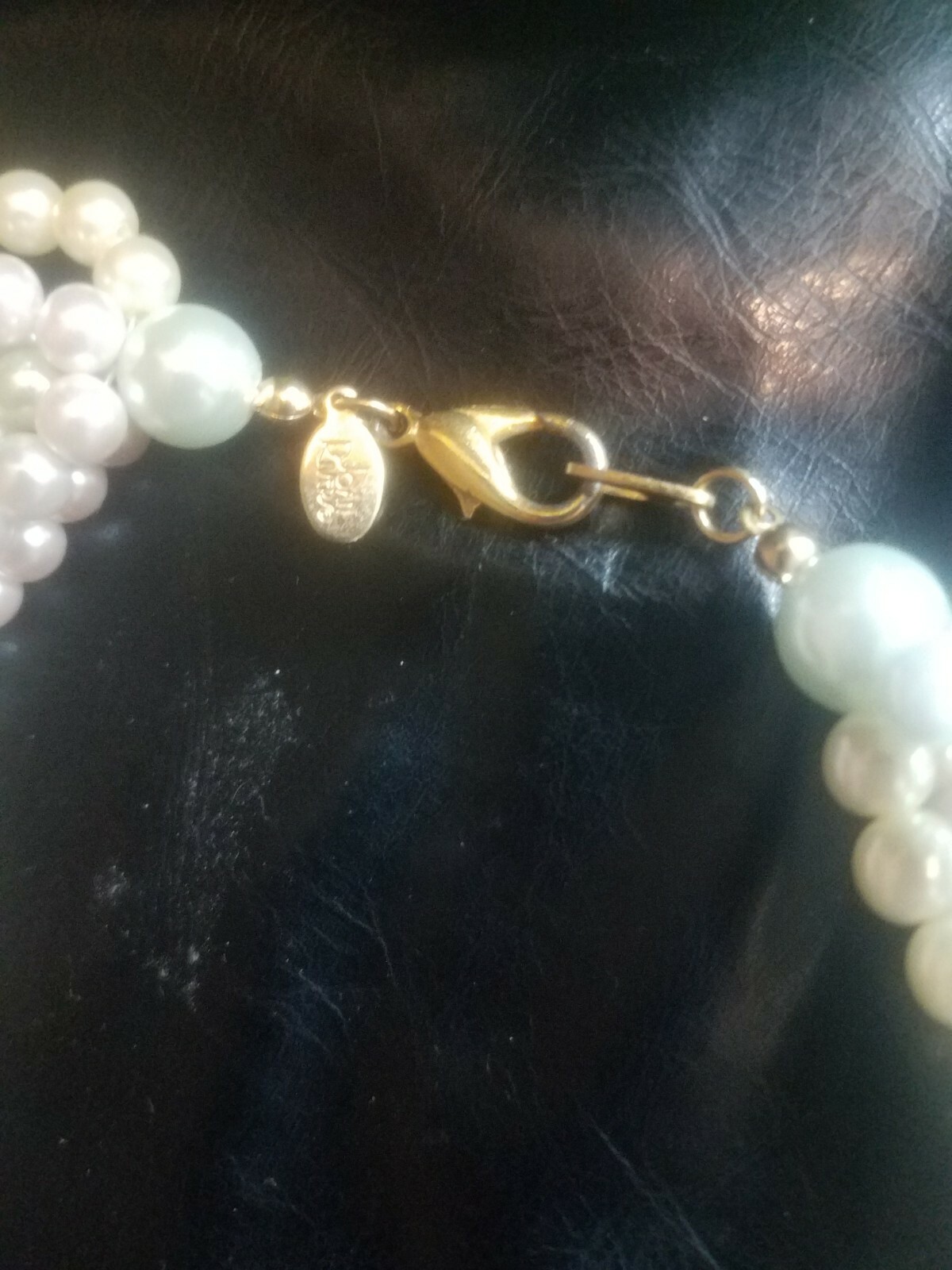 Vintage Joan Rivers 6 Strand MULTI COLOR Pastels Faux PEARL Necklace 19″