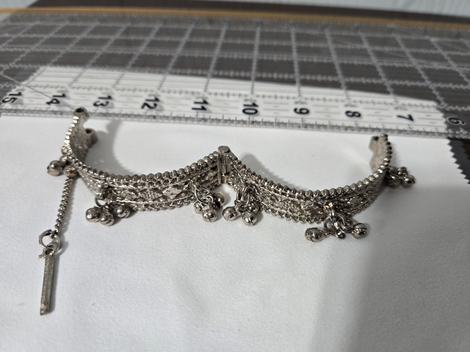 Vintage Gothic Brutalist Modernist Metal Bracelet Bangle Chunky Statement Piece