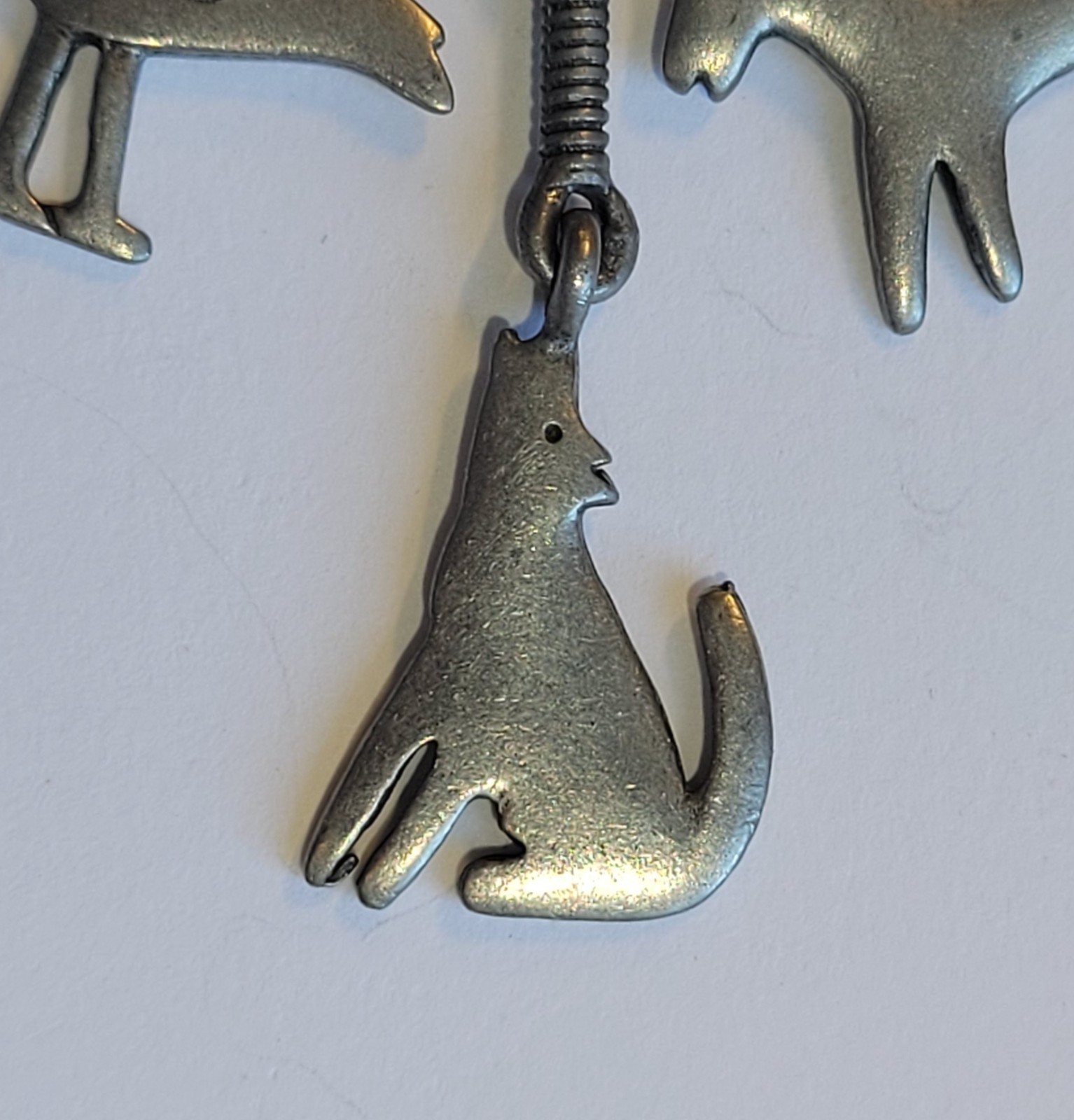Southwestern Pewter Dangle Earrings Roadrunner Horse Coyote Or Wolf Vintage