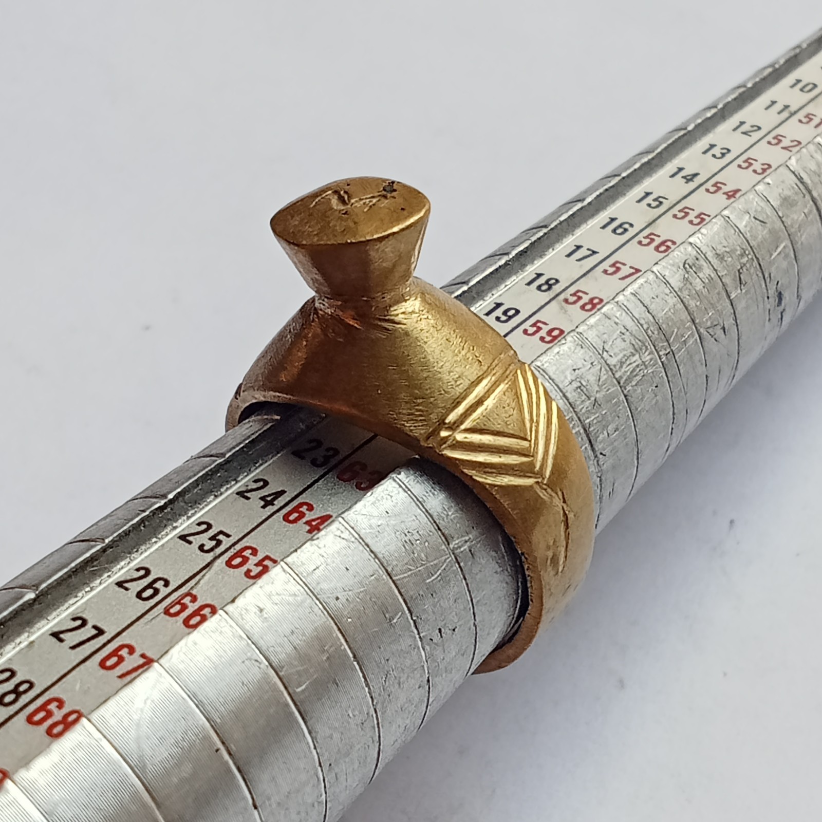 Vintage Moroccan Tuareg Brass Ring Berber Sahara Handmade Ring Brass SIZE 9.75