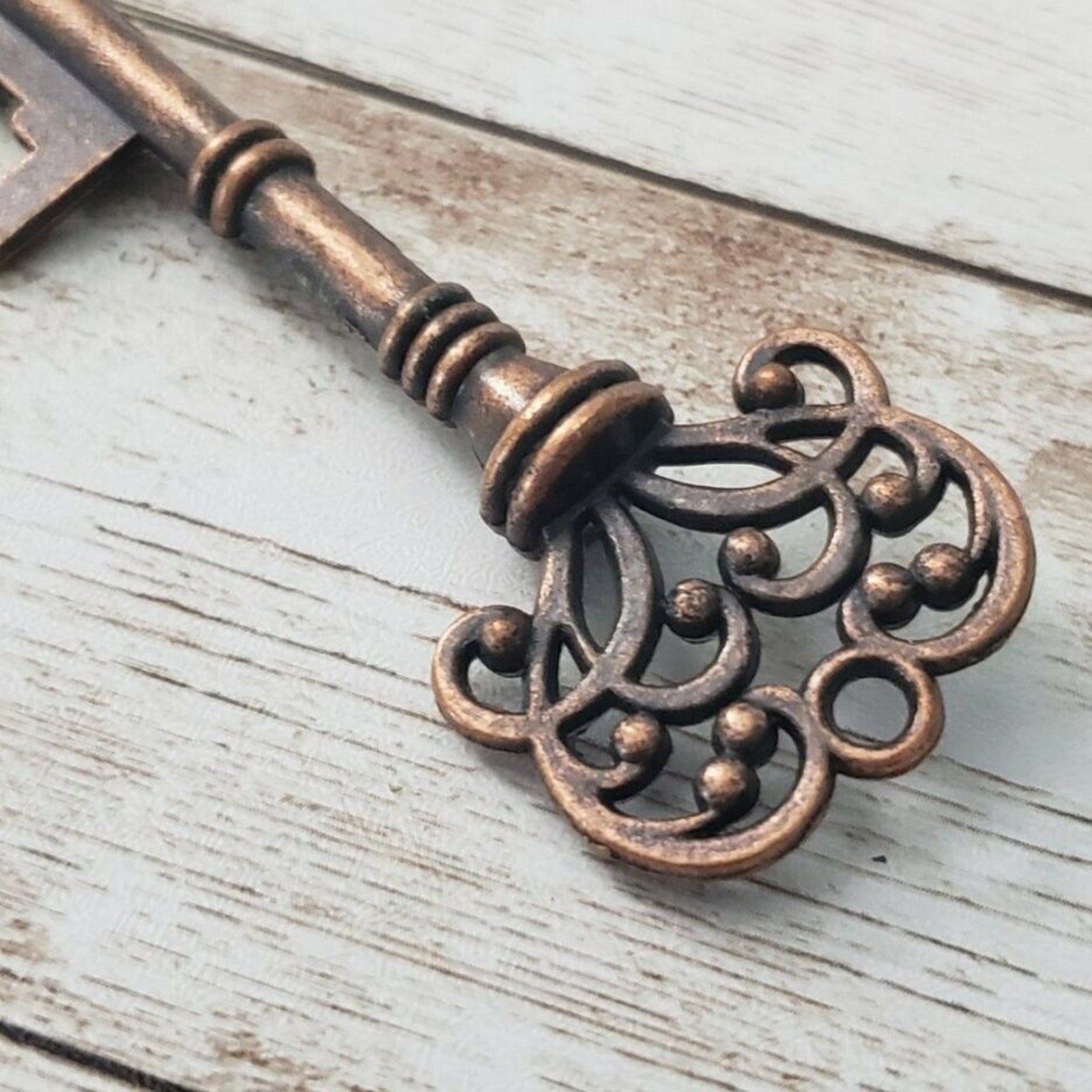 Vintage Pendant Extra Large Ornate Key (No Chain Included)
