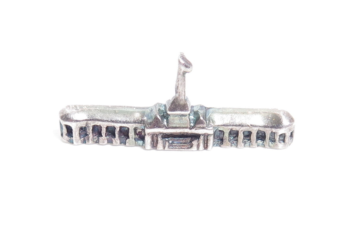 VINTAGE HISTORICAL LANDMARK BUILDING STERLING SILVER 925 NECKLACE PENDANT CHARM