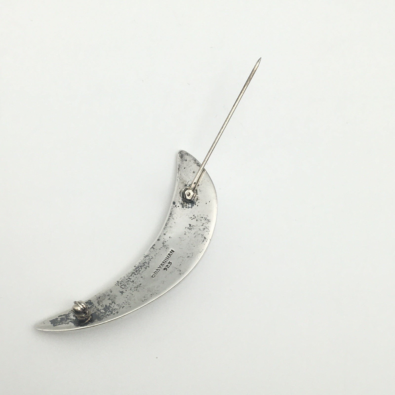 Sterling Silver Vintage BAYANIHAN Modernist Art Deco Pin Brooch 925 7.5g #29