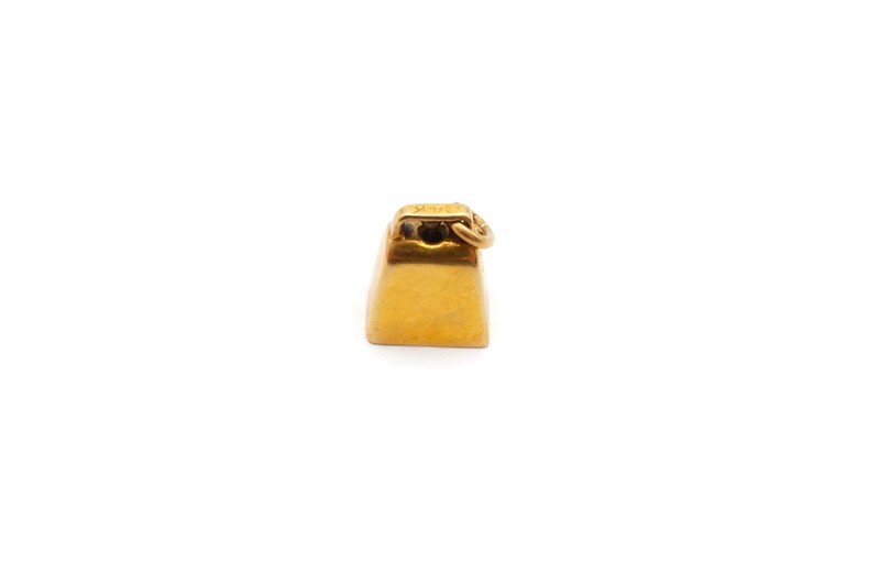 Vintage 14k Yellow Gold Cow Bell Charm Articulating