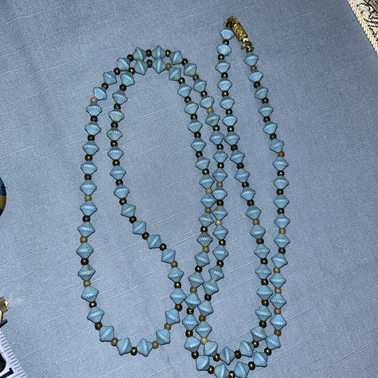 Clip on earrings, Pin And 24” Vintage Beaded Necklace C003