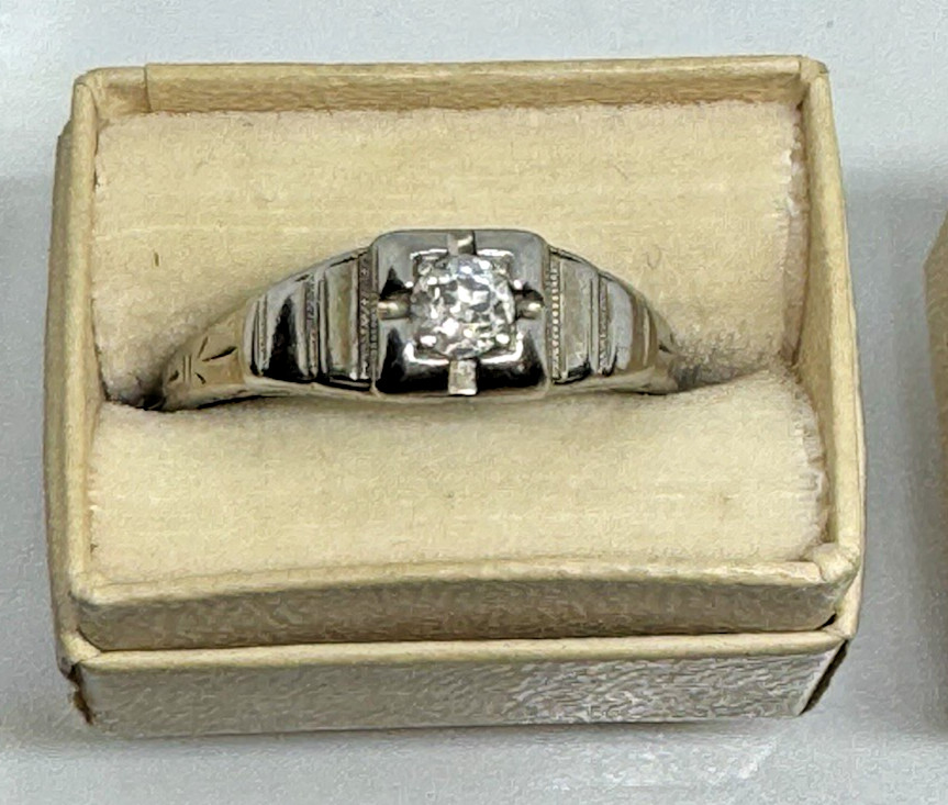 Antique Engagement Wedding Dazzling Diamond Ring 18k Sz7.75 Bunde & Upmeyer M&F
