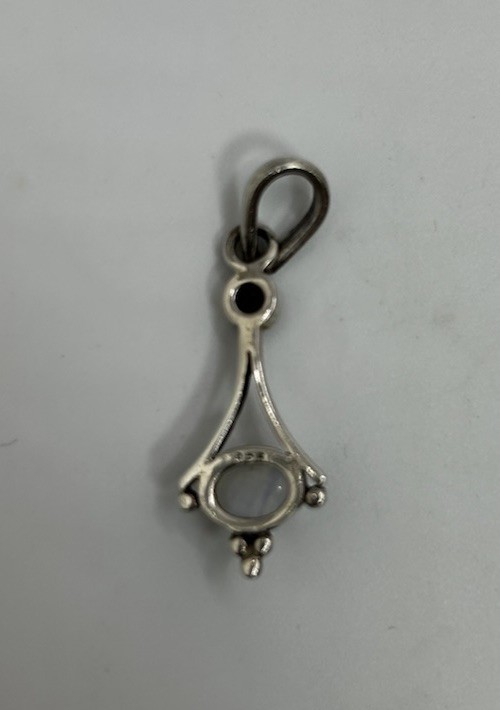 Vintage Sterling Silver Gem Pendant Jewelry
