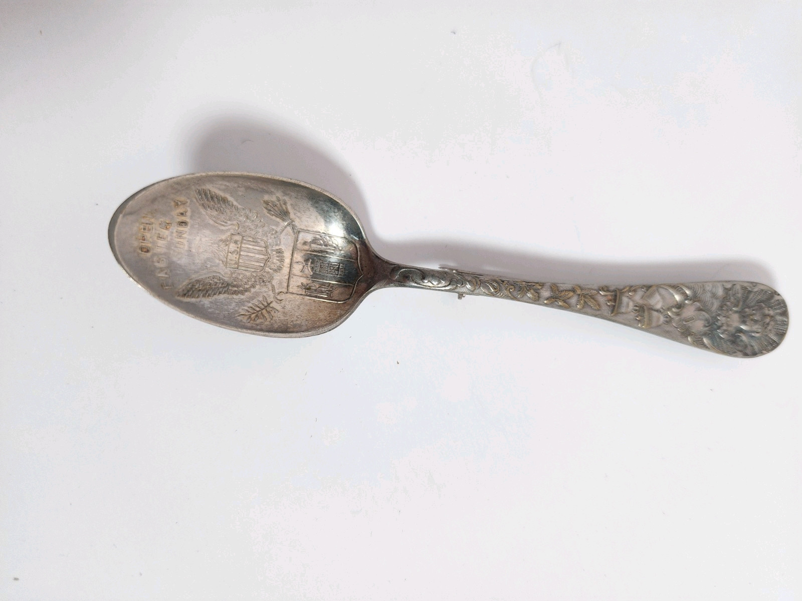1900 Open Easter Sunday USA Vintage Souvenir Spoon Collectible