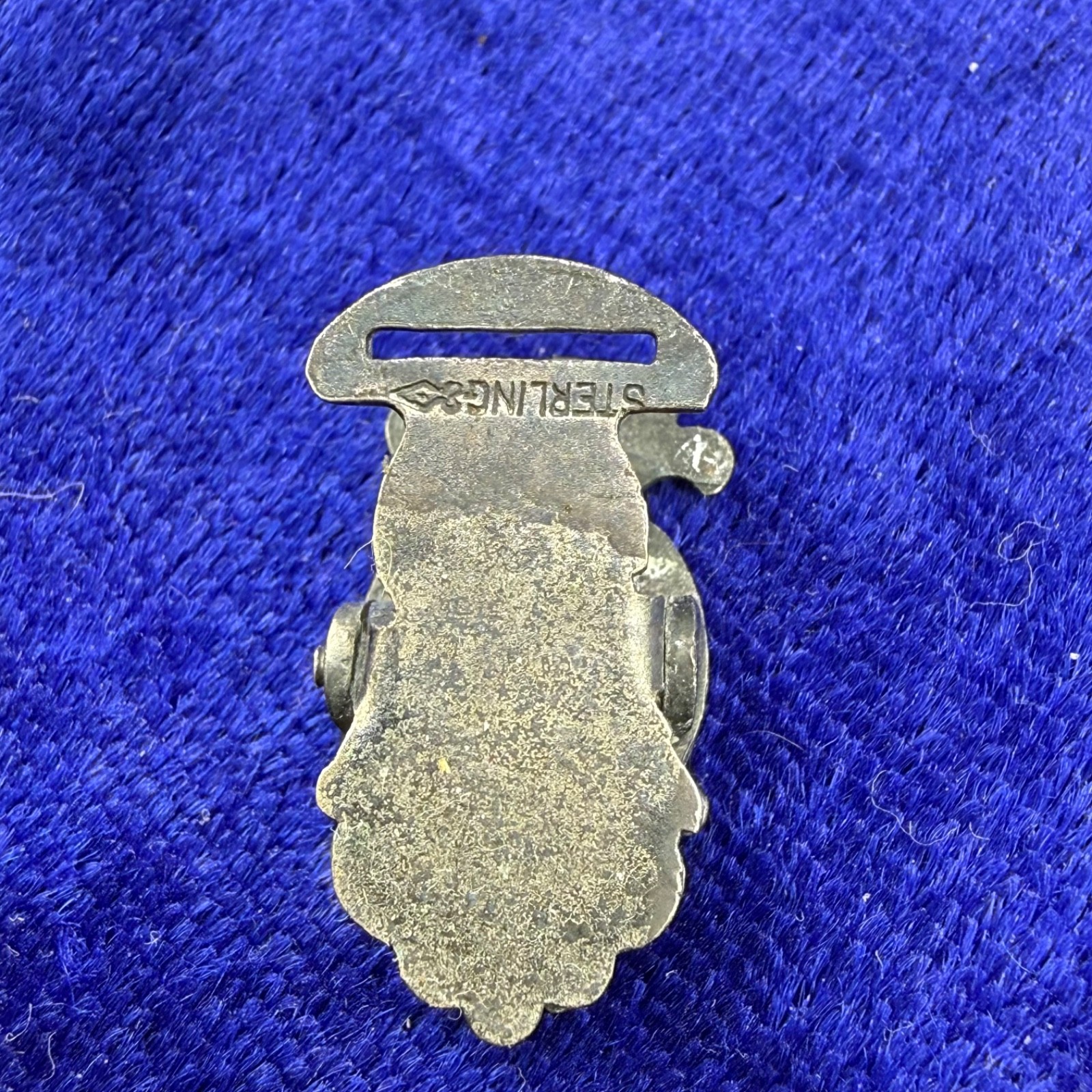 Vintage Watch Fob Clip Sterling Silver Engraved “CA”