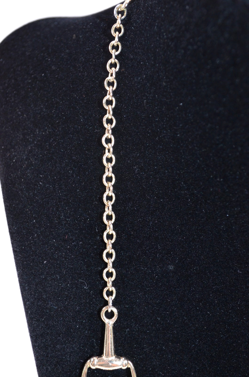 Gold Tone Link Necklace with Large Gold Tone Connecters 32″ No Clasp