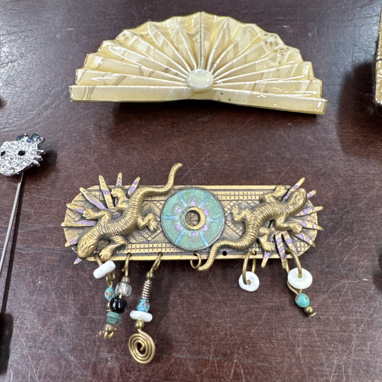 Vintage Mixed Lot Of 7 Brooches Different Variety