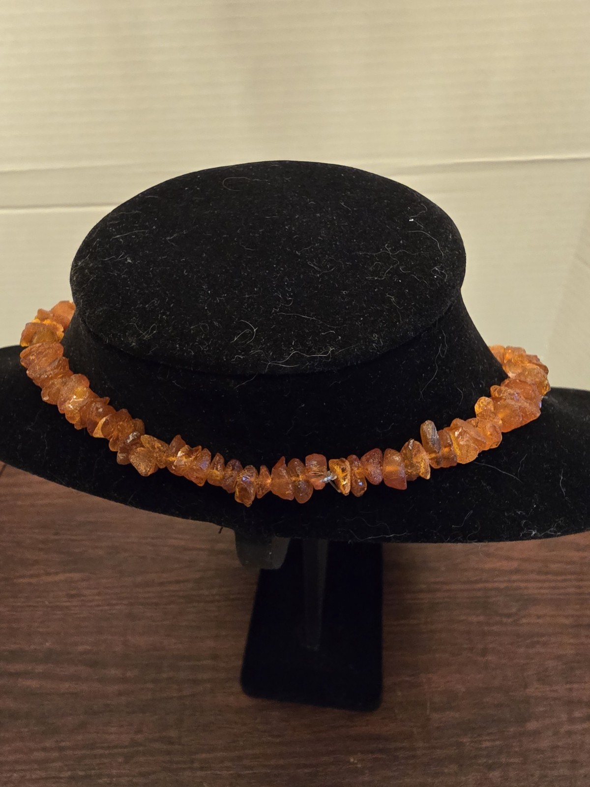 Vintage Genuine Baltic Amber Chip Bead Necklace 44g-Warm Honey Cognac 26″