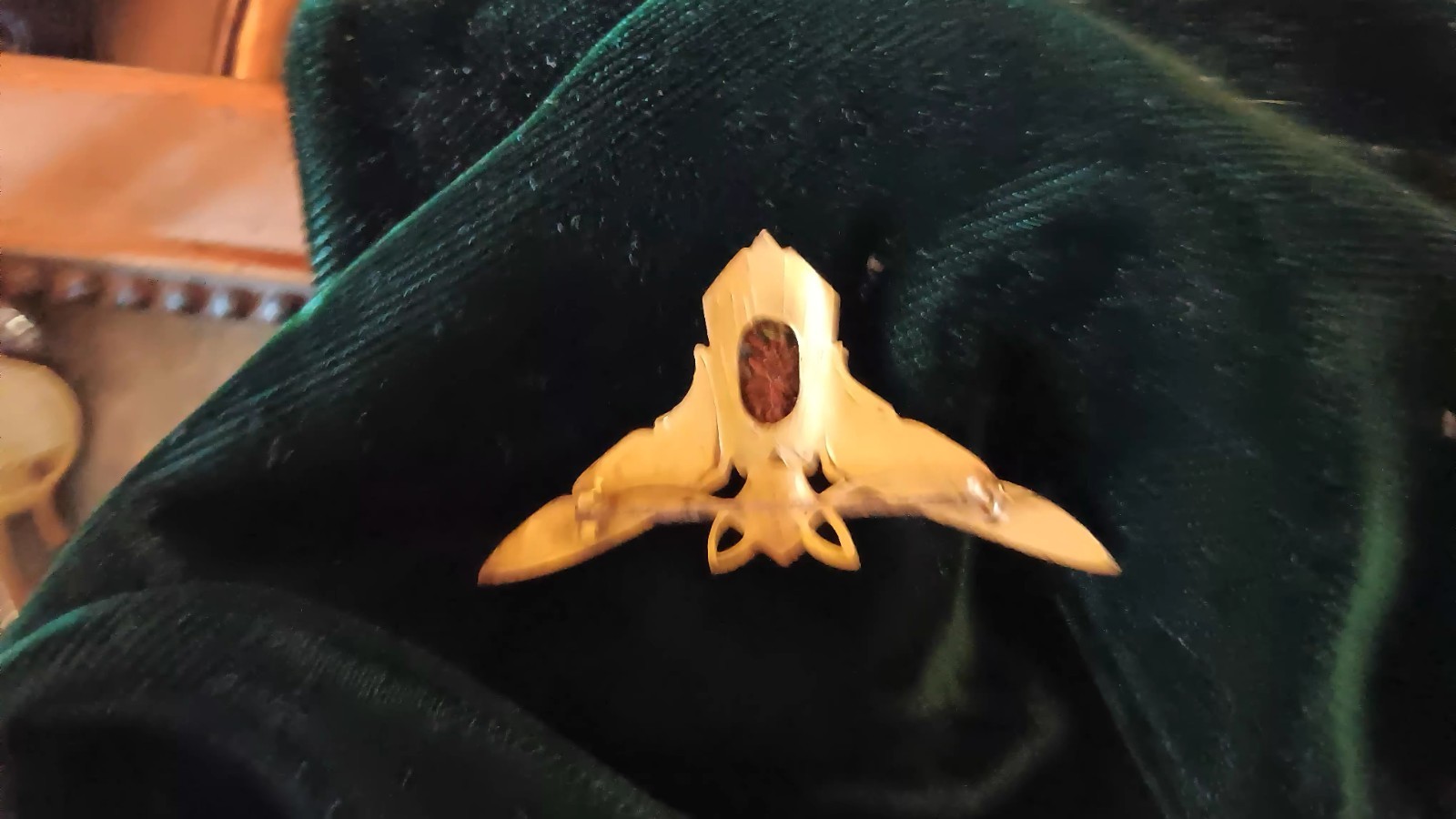 Antique French Art Nouveau Real Scarab Pendant