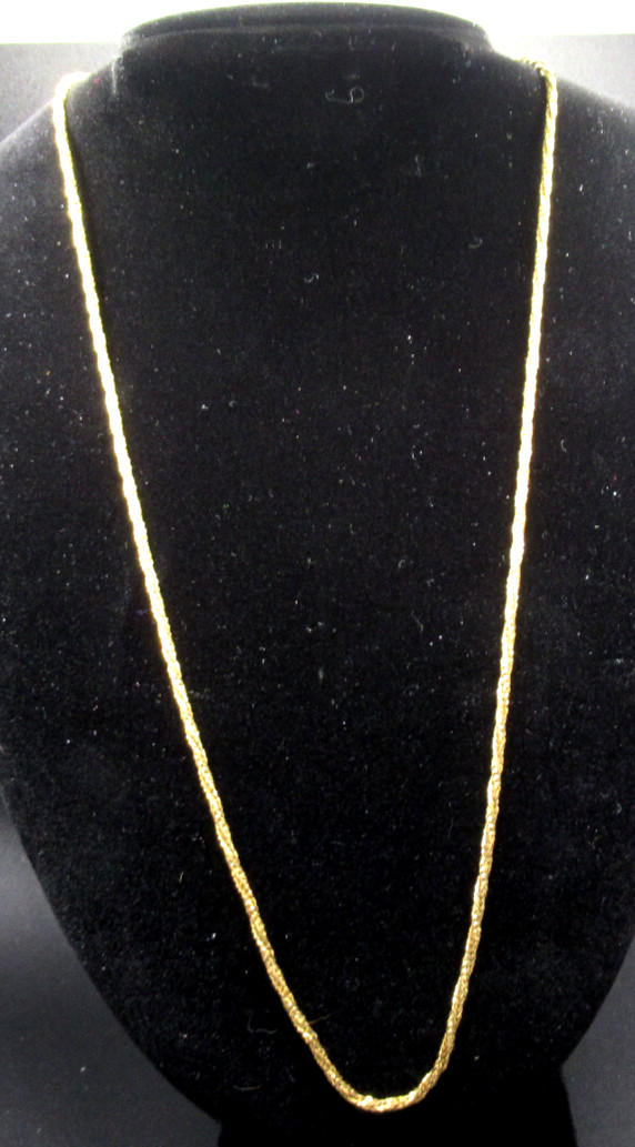 24″ H. A. Vendome Gold Tone Twisted Rope Necklace