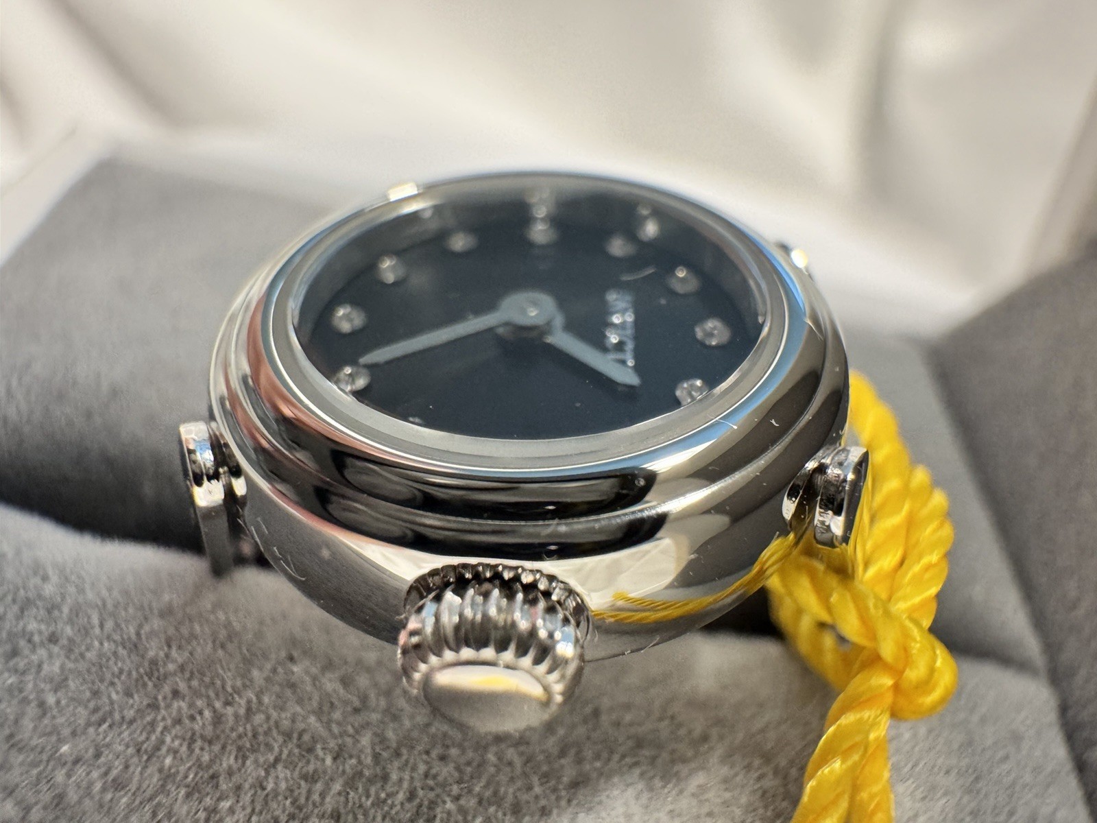 Ladies Invicta Mini Angel Adjustable Ring Watch 17.5mm Pair. 1 Blk, 1 Blue