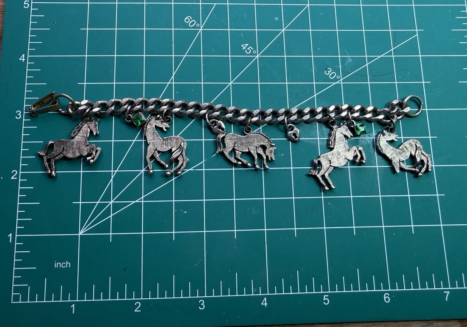 VTG Charm Bracelet Equestrian Lovers Horse One Lame