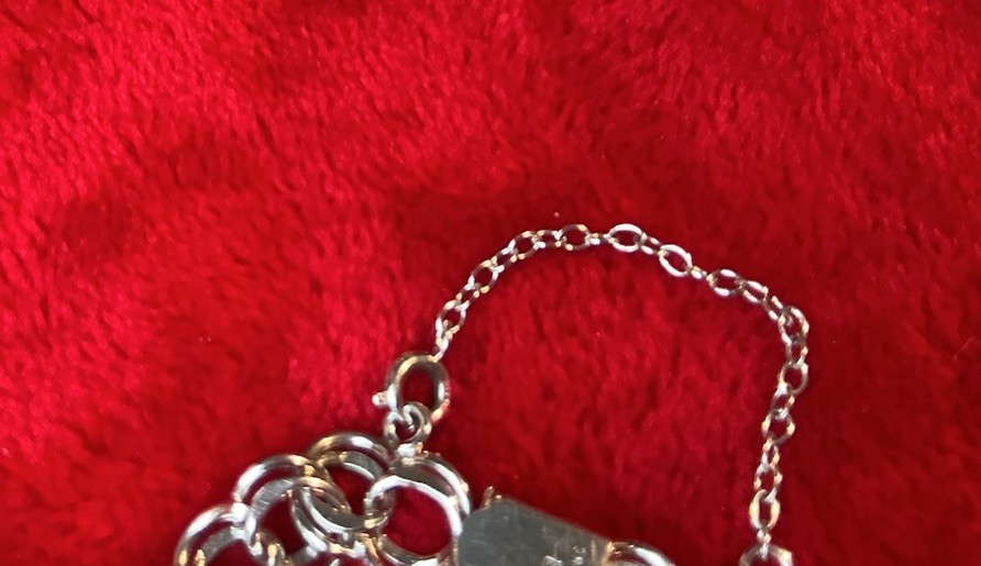 Vintage Sterling Silver Double Link Bracelet w/Locking Clasp & Safety Chain