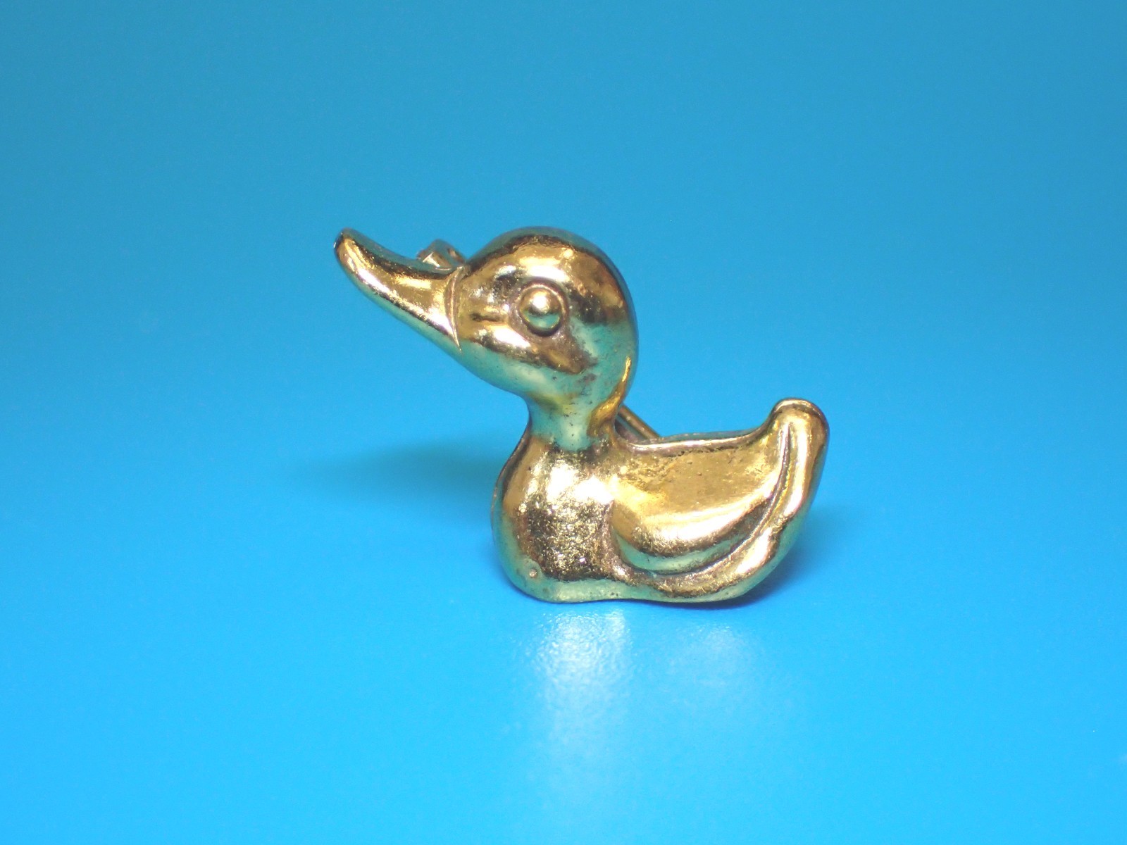 Vintage Robert Zentall Gold Tone Duck Brooch / Pin