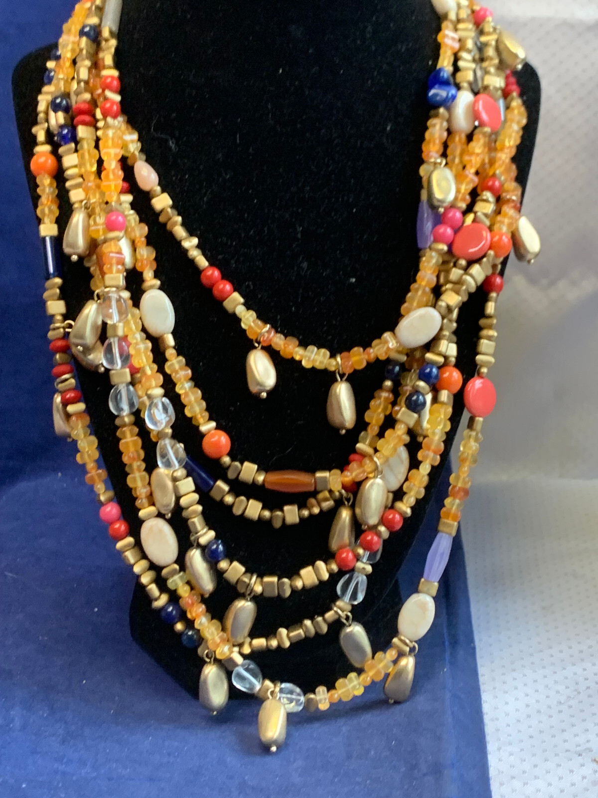 Chico’s Costume Jewelry Lot Necklaces Beaded Earthtones Layering Pieces