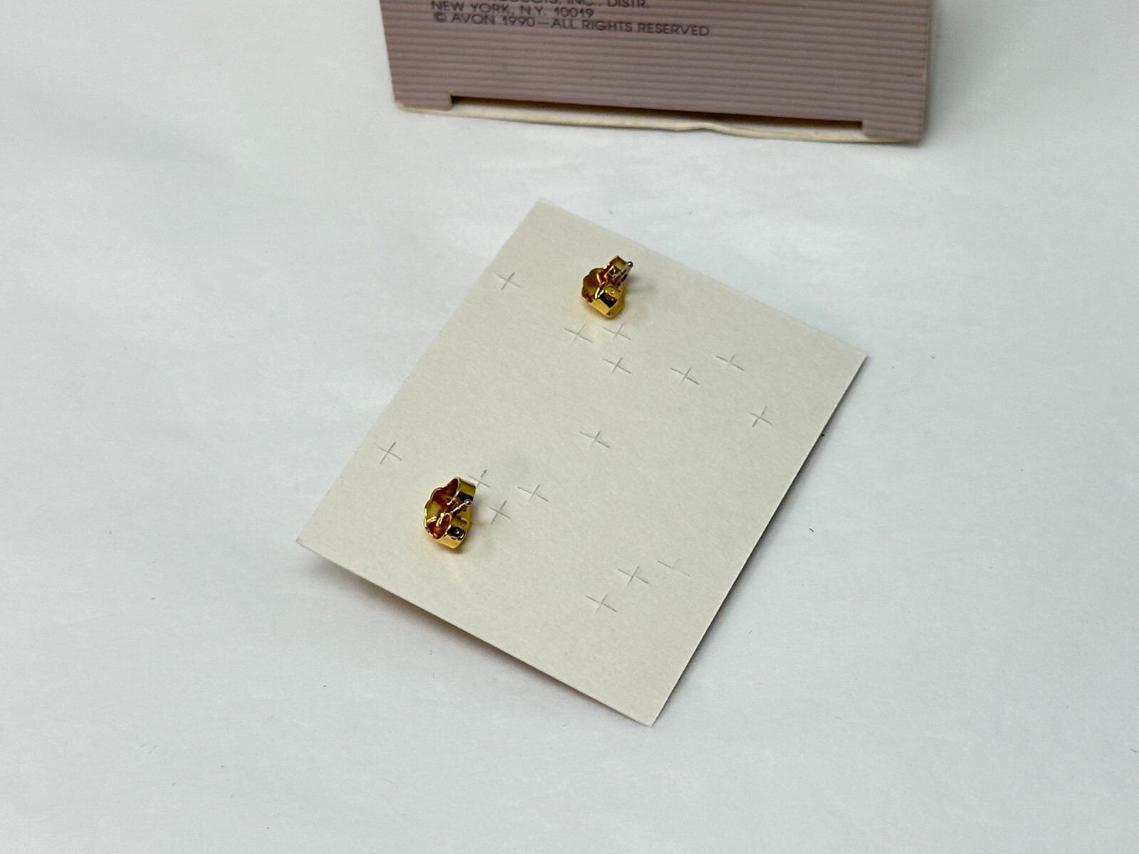 Vintage 1990 Avon MAY Green Birthstone Three in One Pierced Earrings With Box
