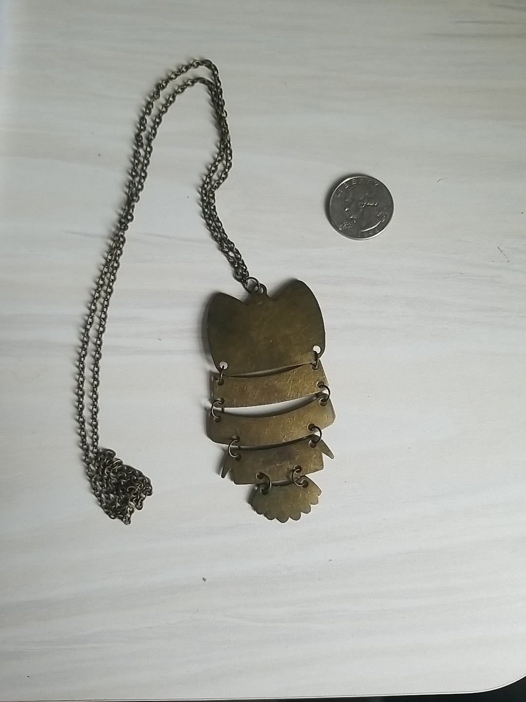 vintage articulated owl pendant necklace (Brand new)