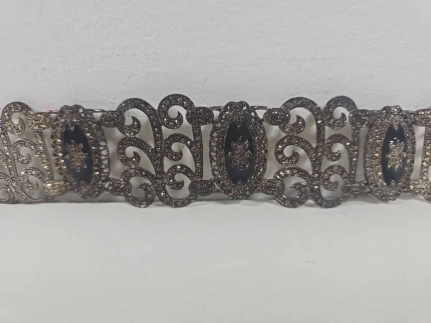 Vintage Victorian Wide Revival Bracelet Edwardian Design 8″ x 1 1/2″