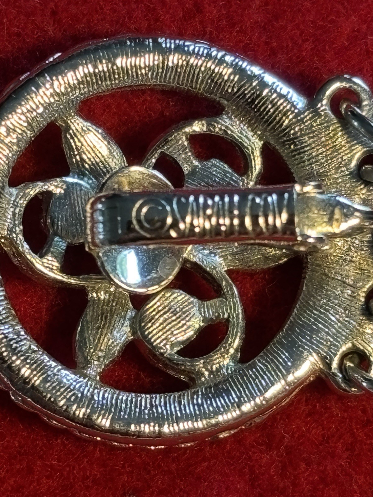 Vintage Sarah Coventry Silver Tone Filigree Chain Fringe Brooch Earrings Set