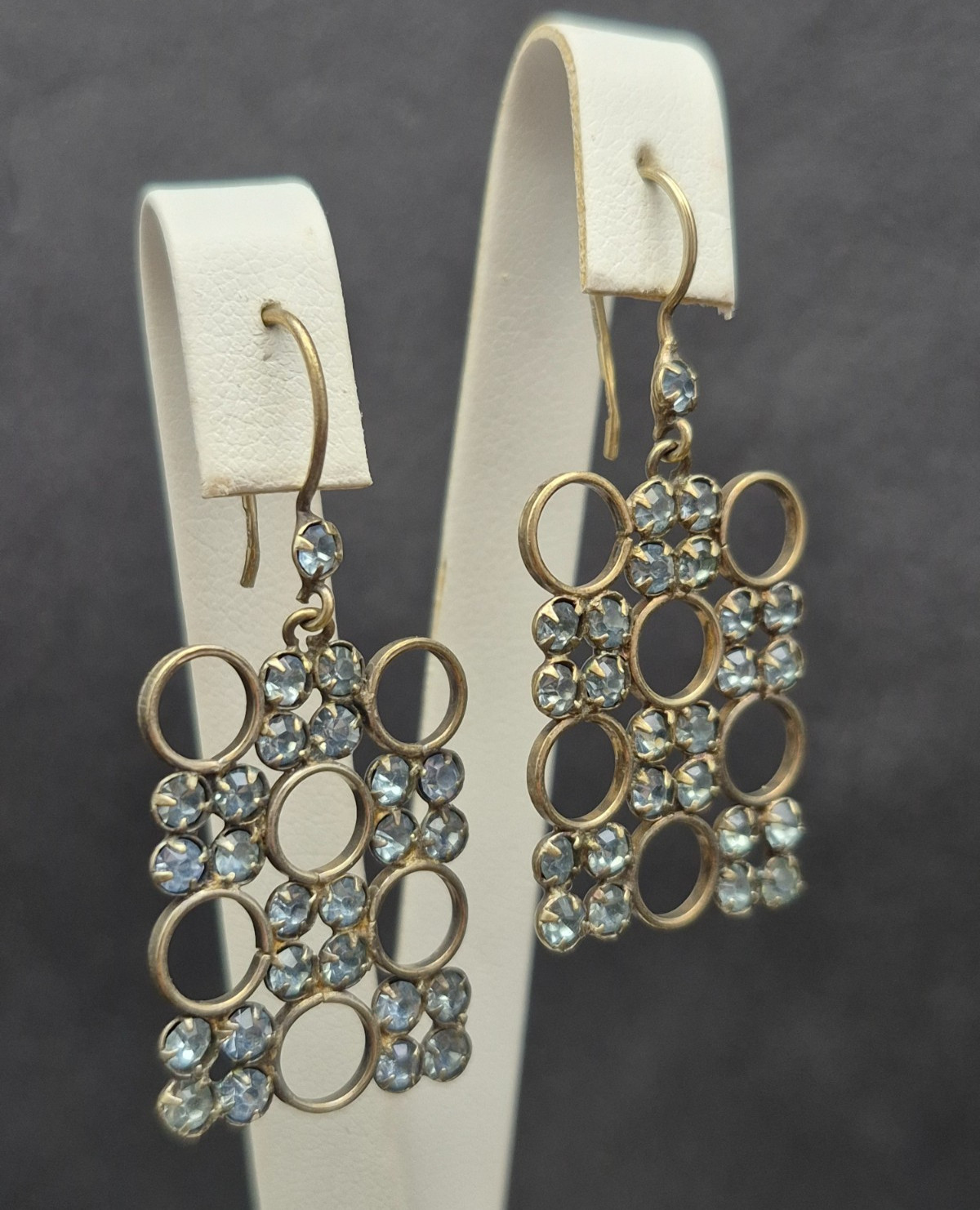 Vintage Soviet 875* Silver Earrings with USSR Stones, Women’s Jewelry