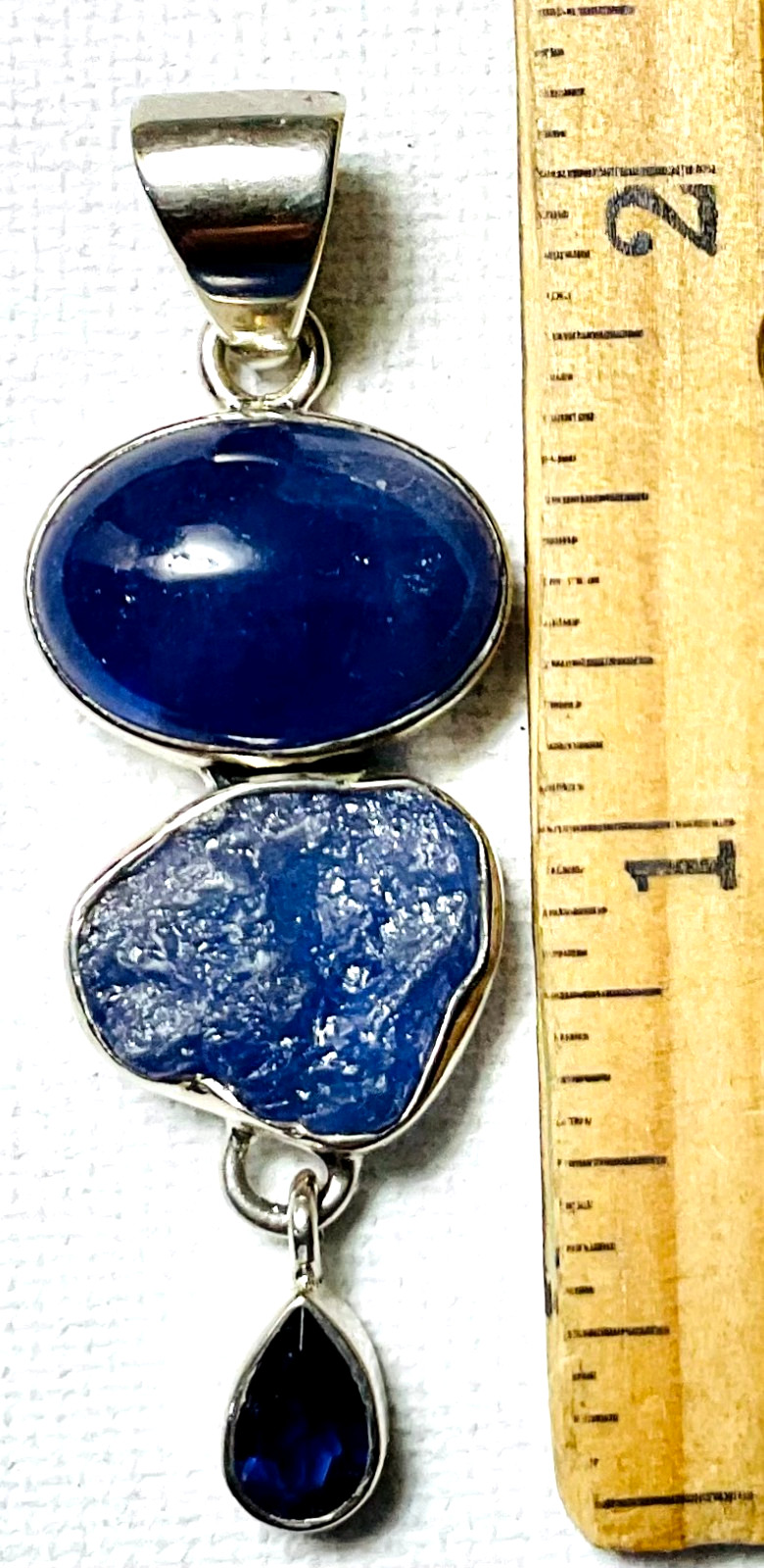 Handcrafted Sterling Silver Tanzanite & Iolite Pendant
