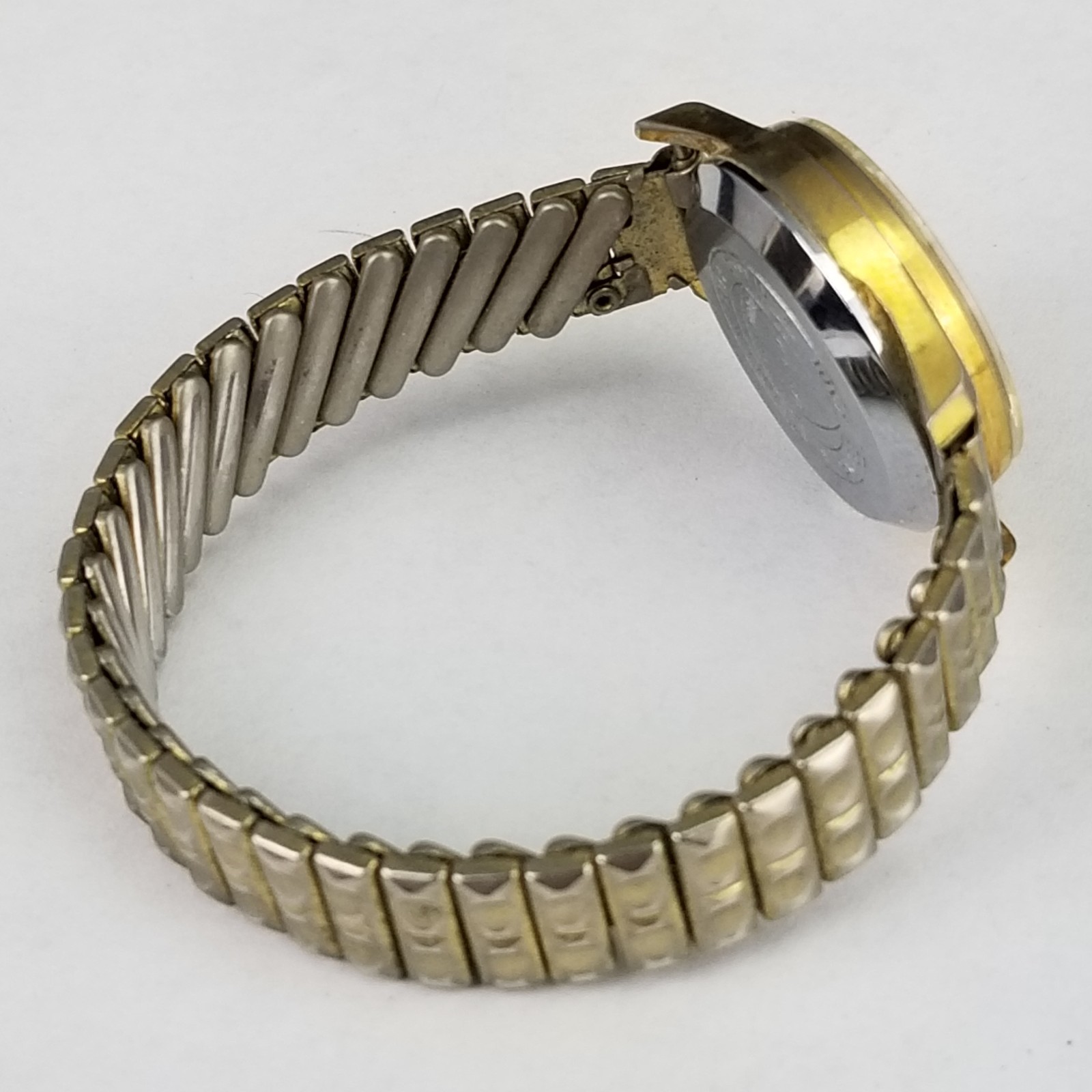 Vintage Manson hand wind womens ladies watch gold tone WORKING diamond tooled