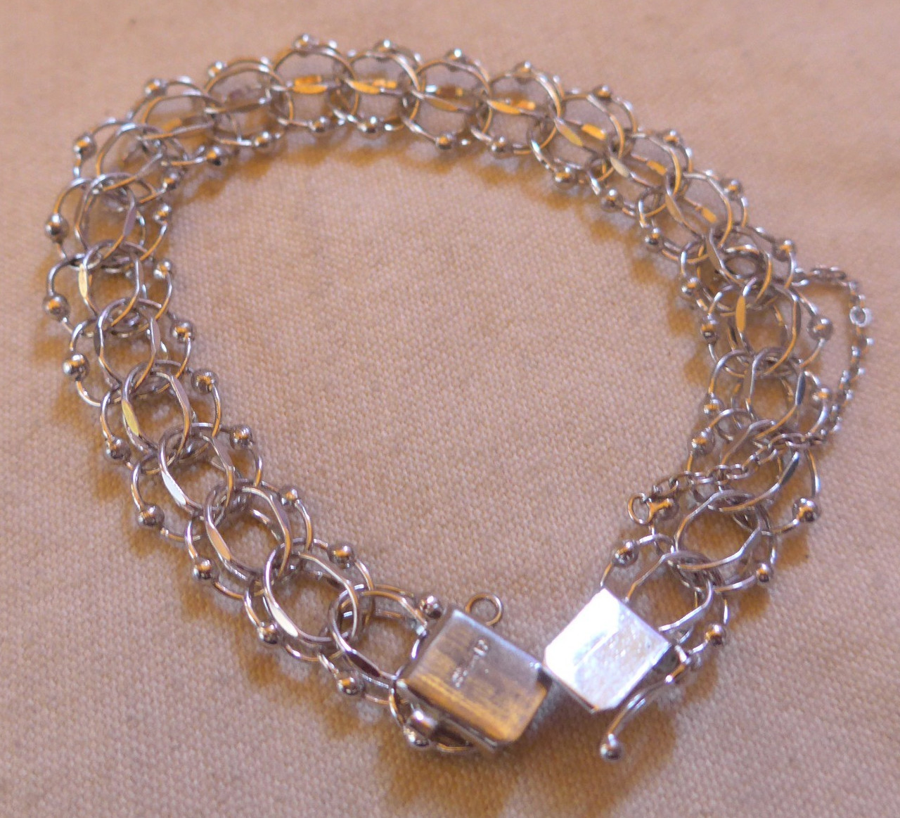 Vintage American Sterling Silver Starter Charm Bracelet 7.5″