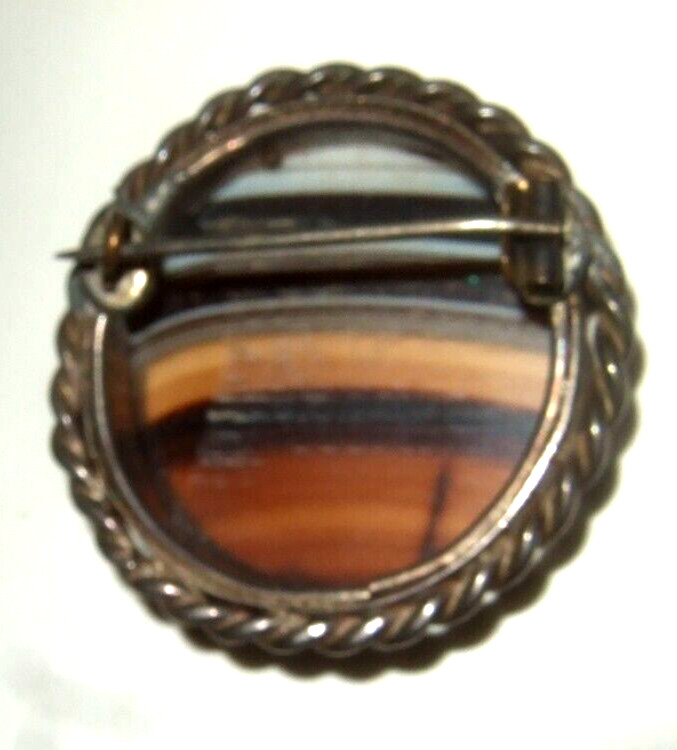 Scottish Agate Pin Antique Estate Jewelry