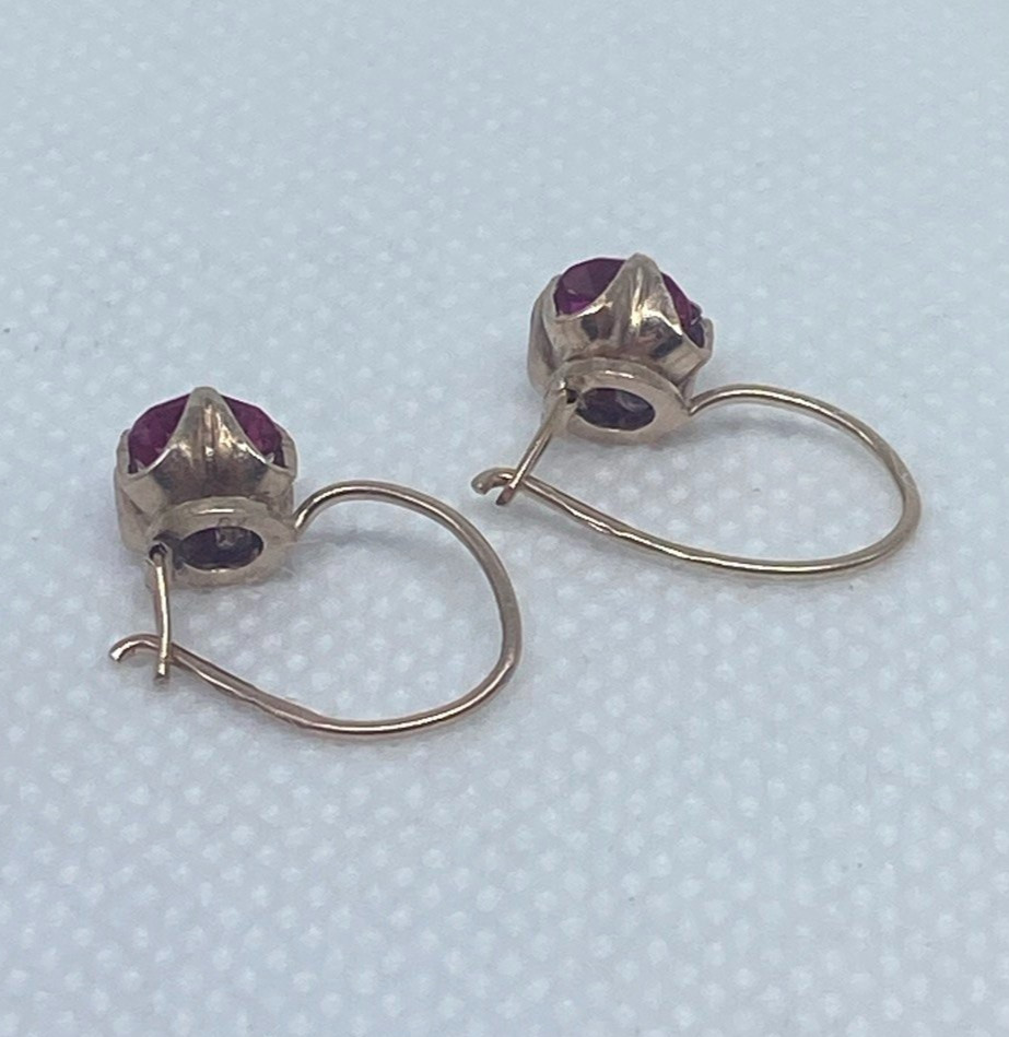 Vintage earrings from the Soviet Union, 70s, 875 silver, USSR.Weight 1.89 g