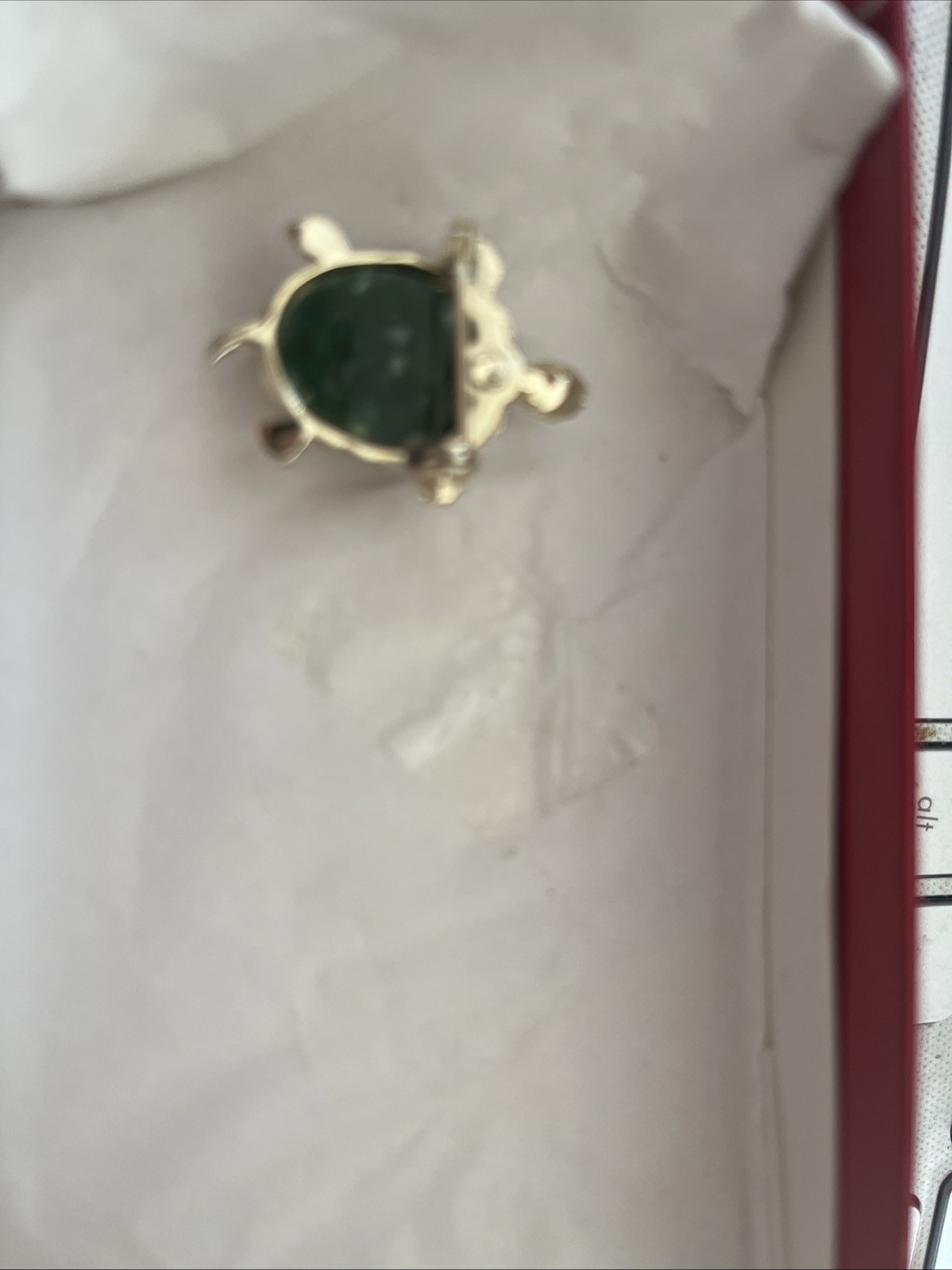 Golden Jade Turtle Pin