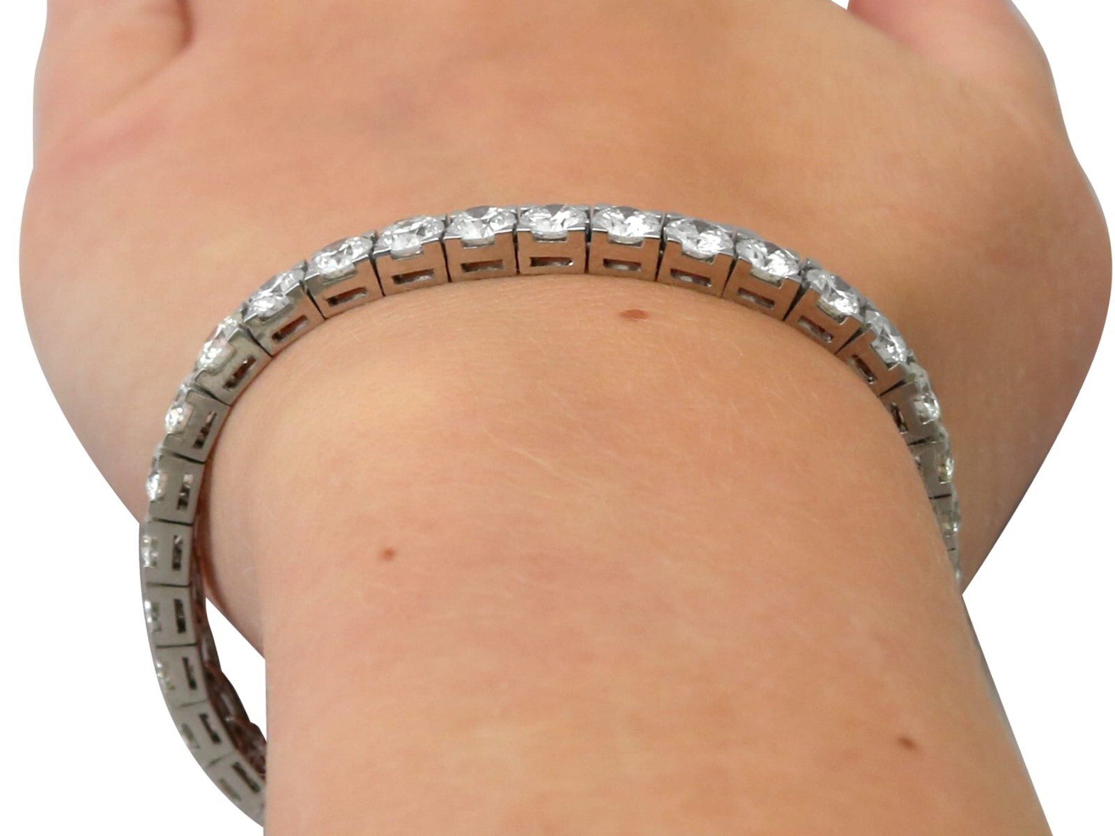 Vintage French 16.75Ct Diamond and Platinum Bracelet Circa 1950