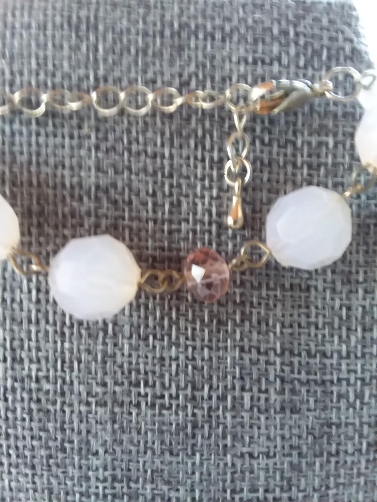 Lot Of 8 Pink, Peach,& off White Costume Jewelry Necklaces Plastic