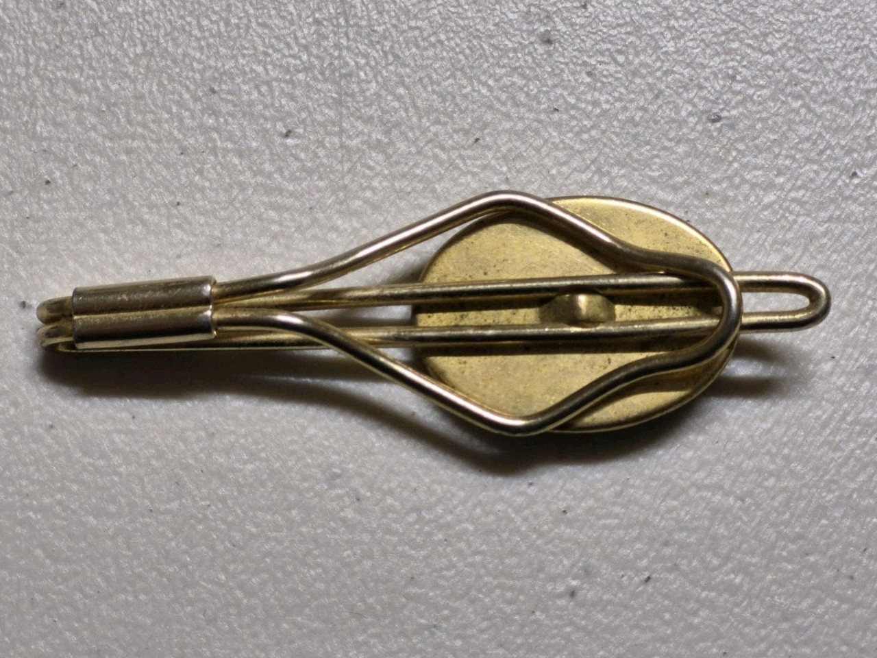 Vtg Equestrian Reverse Painted Portrait of Horses, Vintage Tie Clip, Circa 1930s