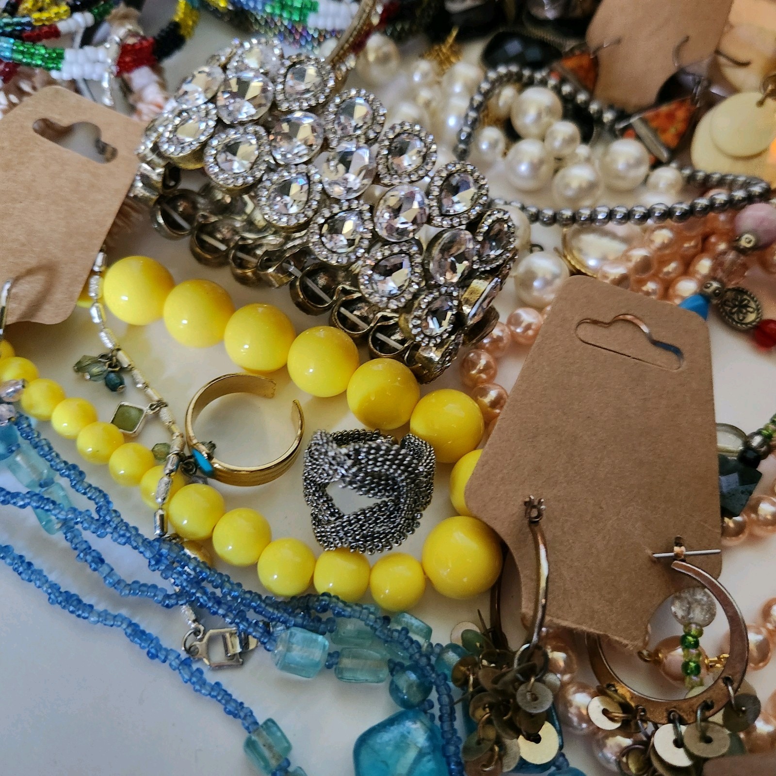 Vintage Estate All Wear Or Resale Huge Costume Jewelry Lot 82 Pcs 4lbs 9Oz