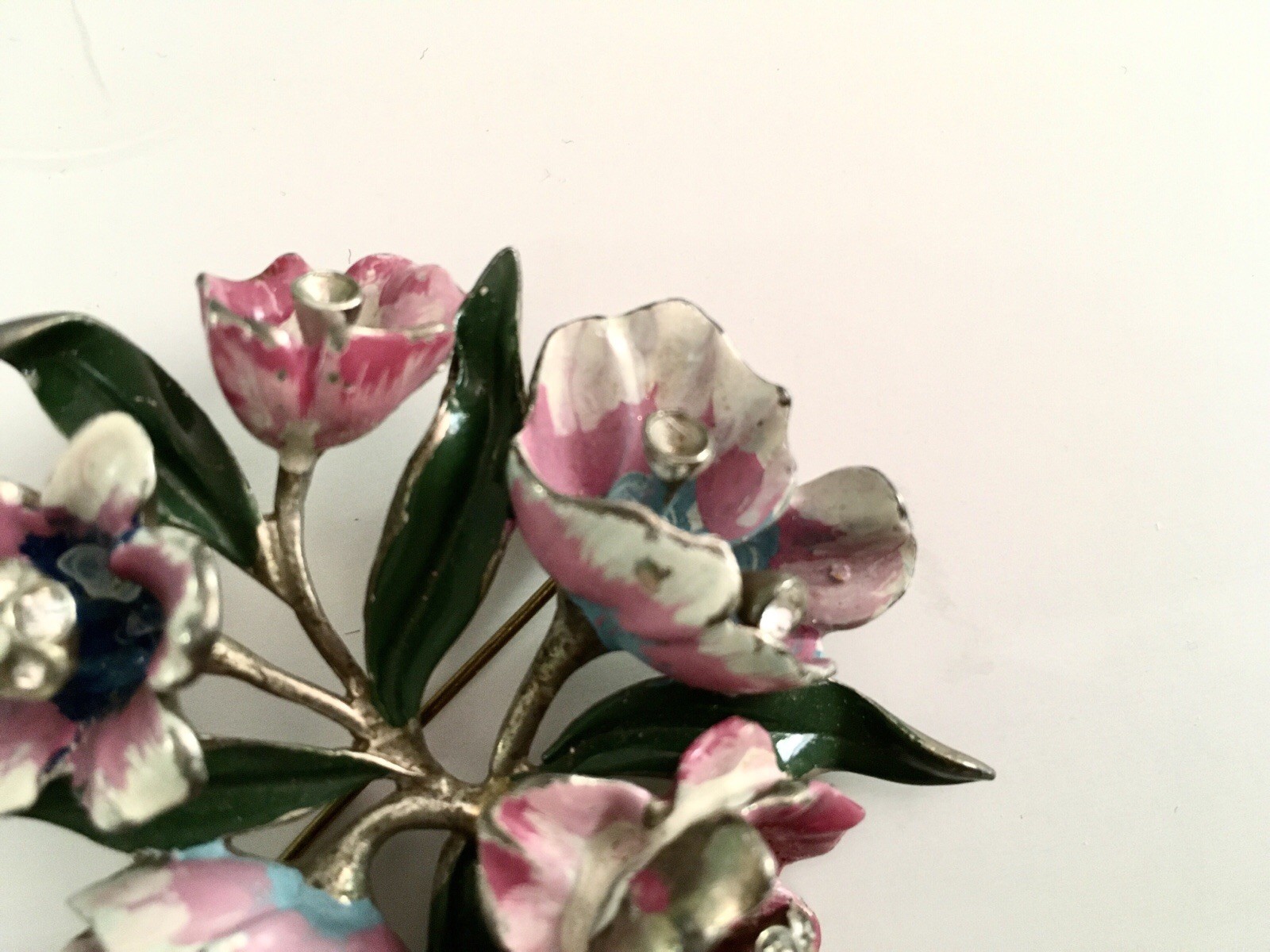 Vintage Pot Metal Floral Brooch Bouquet