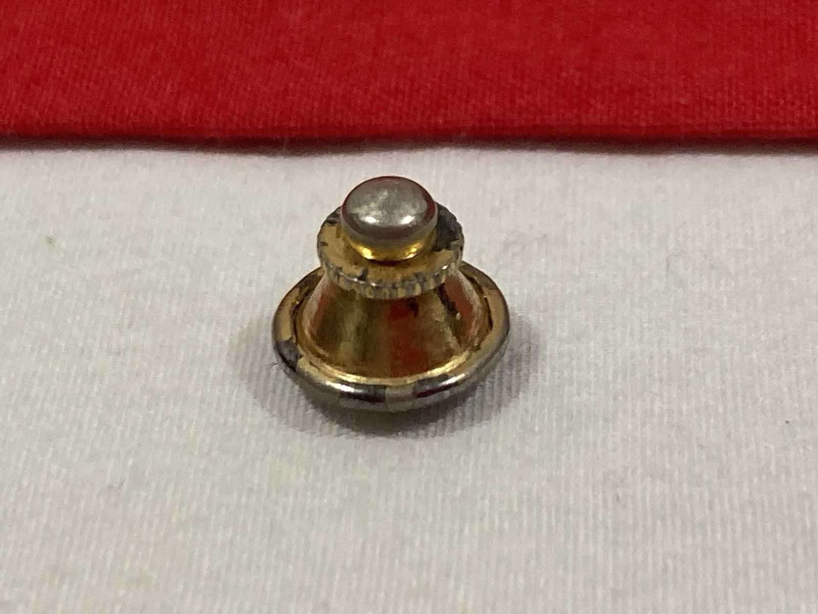 Vintage ANSON 14k Solid Yellow Gold Plain LETTER “P” TIE TAC PIN Signed 0.35g