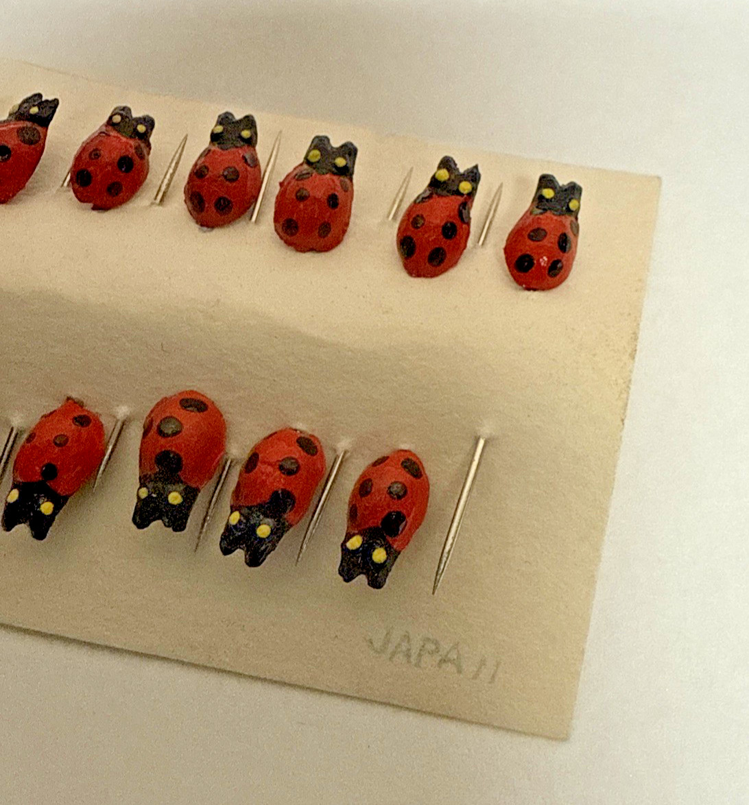 Vintage Ladybug Sewing Pins Lapel Pins Lot Of 24 Preowned