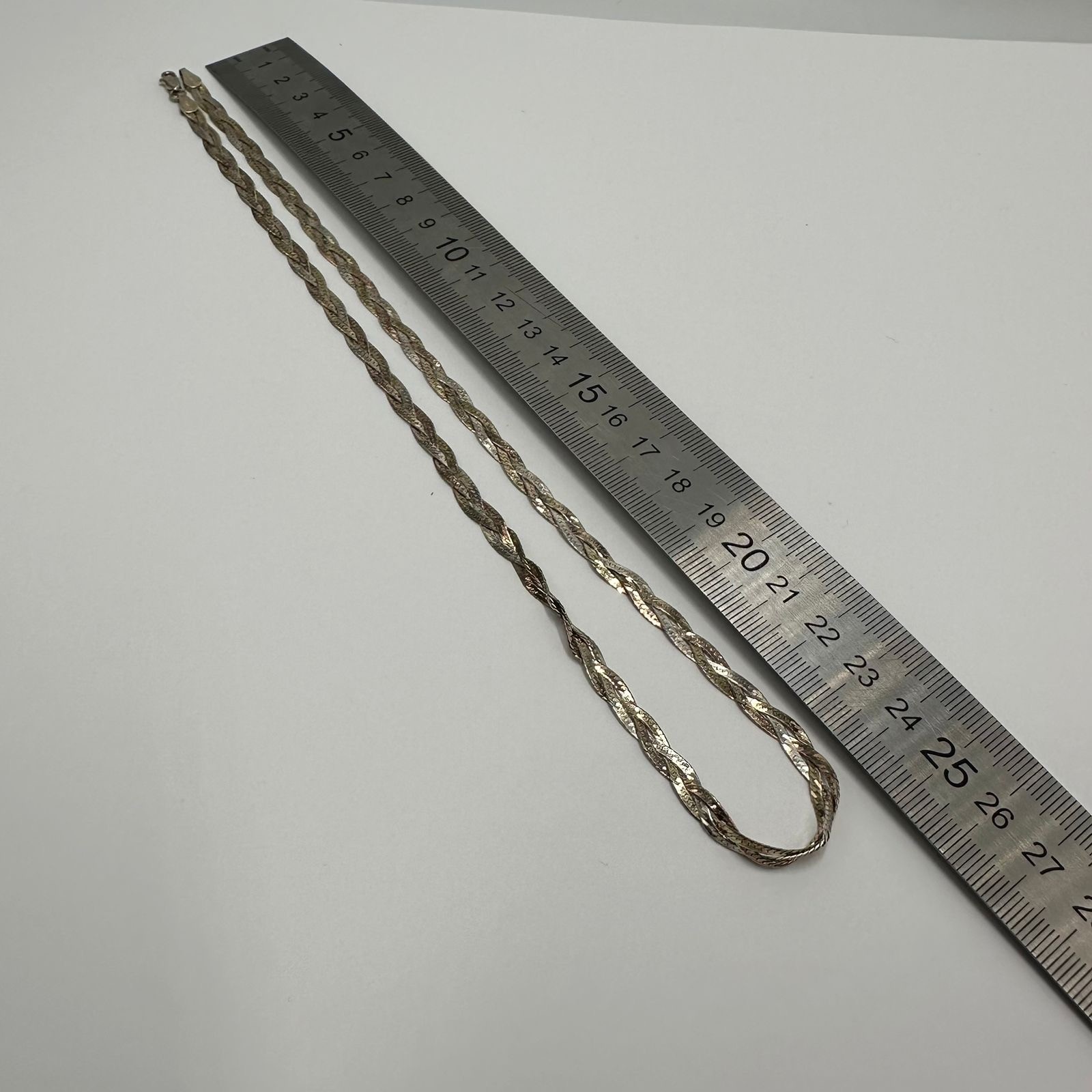 Vintage Italian 925 Gilt Sterling Silver Necklace Chain Jewelry Marked 10.1g