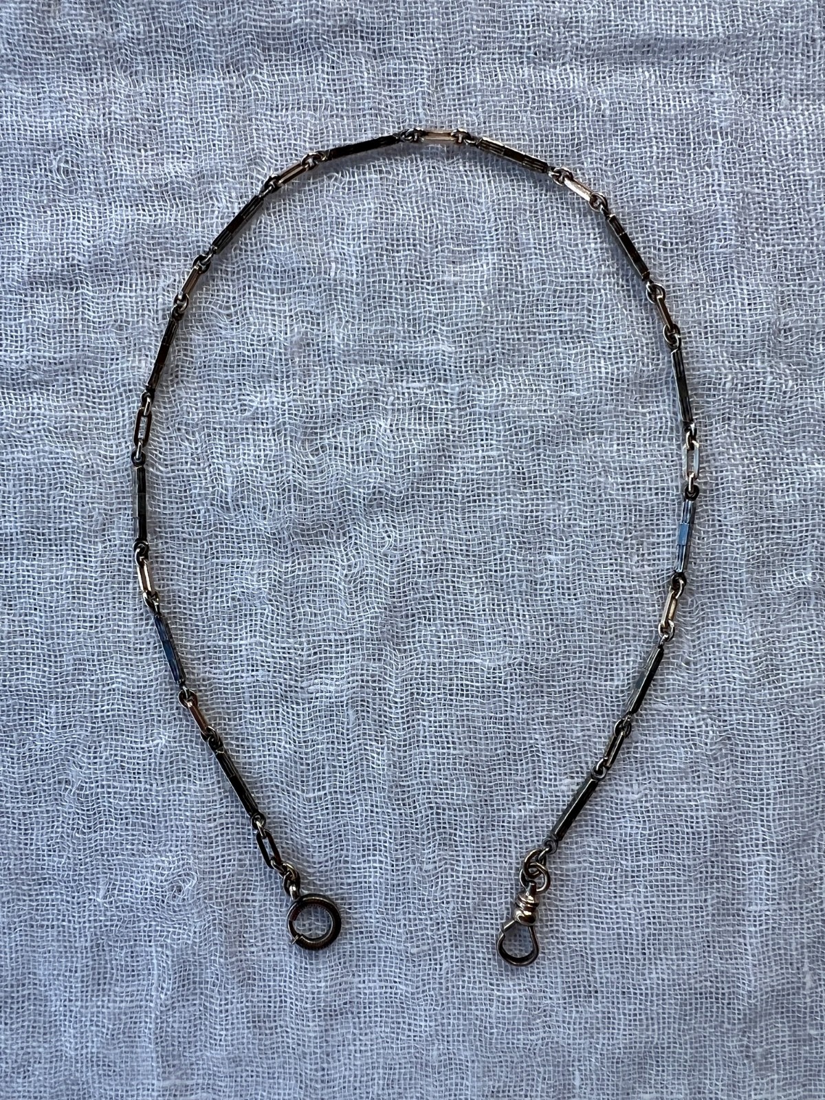 Antique CAM & Co Gold Filled Two Tone Watch Chain Dog Clip 13.25″