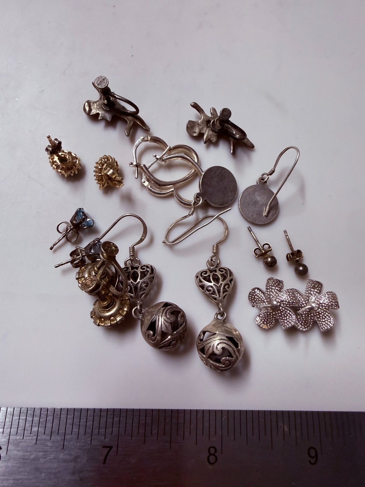 Collection Lot Amazing Vintage and Modern Sterling Silver Earrings #Decor – W3
