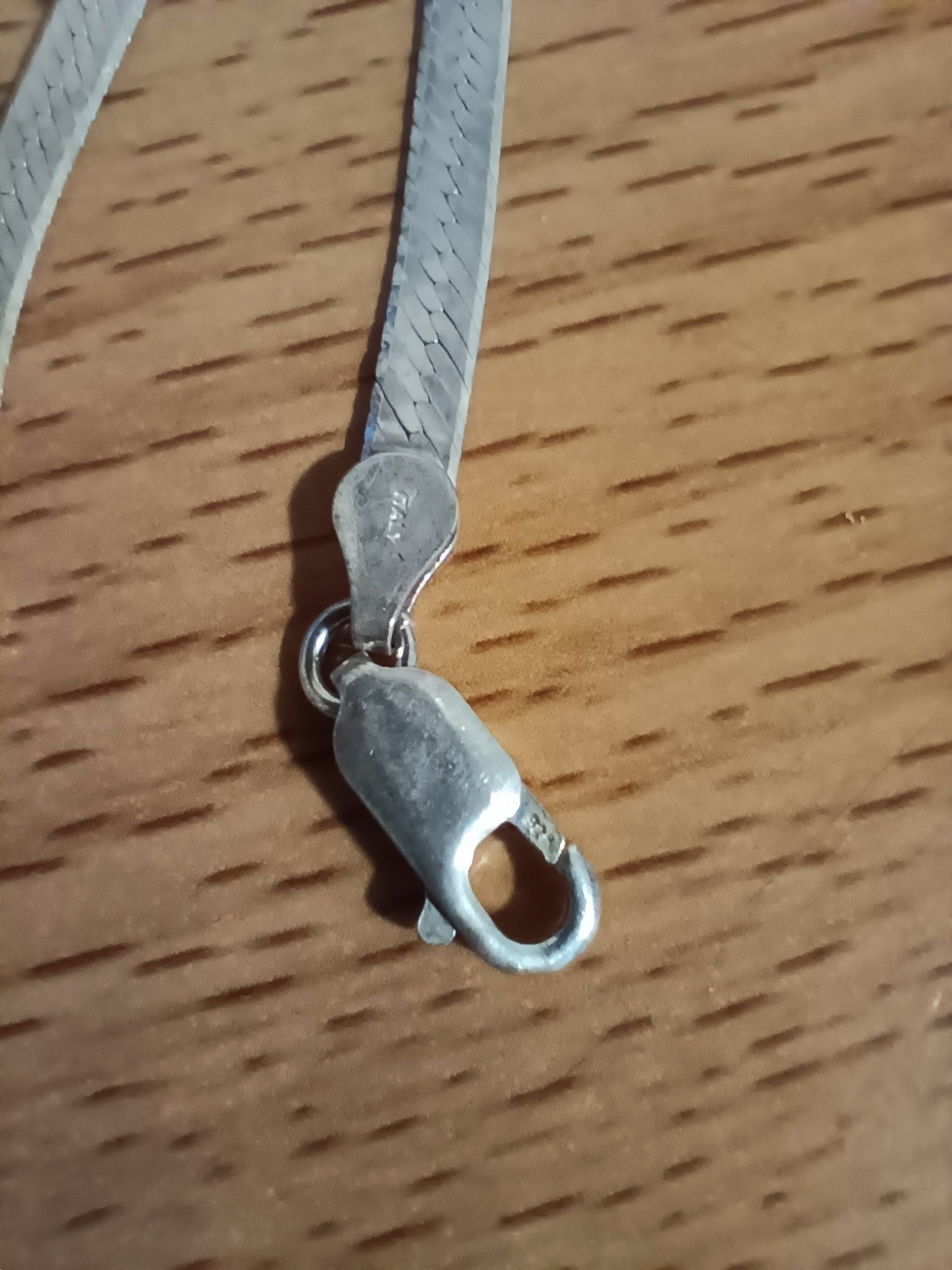 Vtg 925 Italy Sterling Silver 4mm Herringbone Chain 19 3/4″ long Necklace