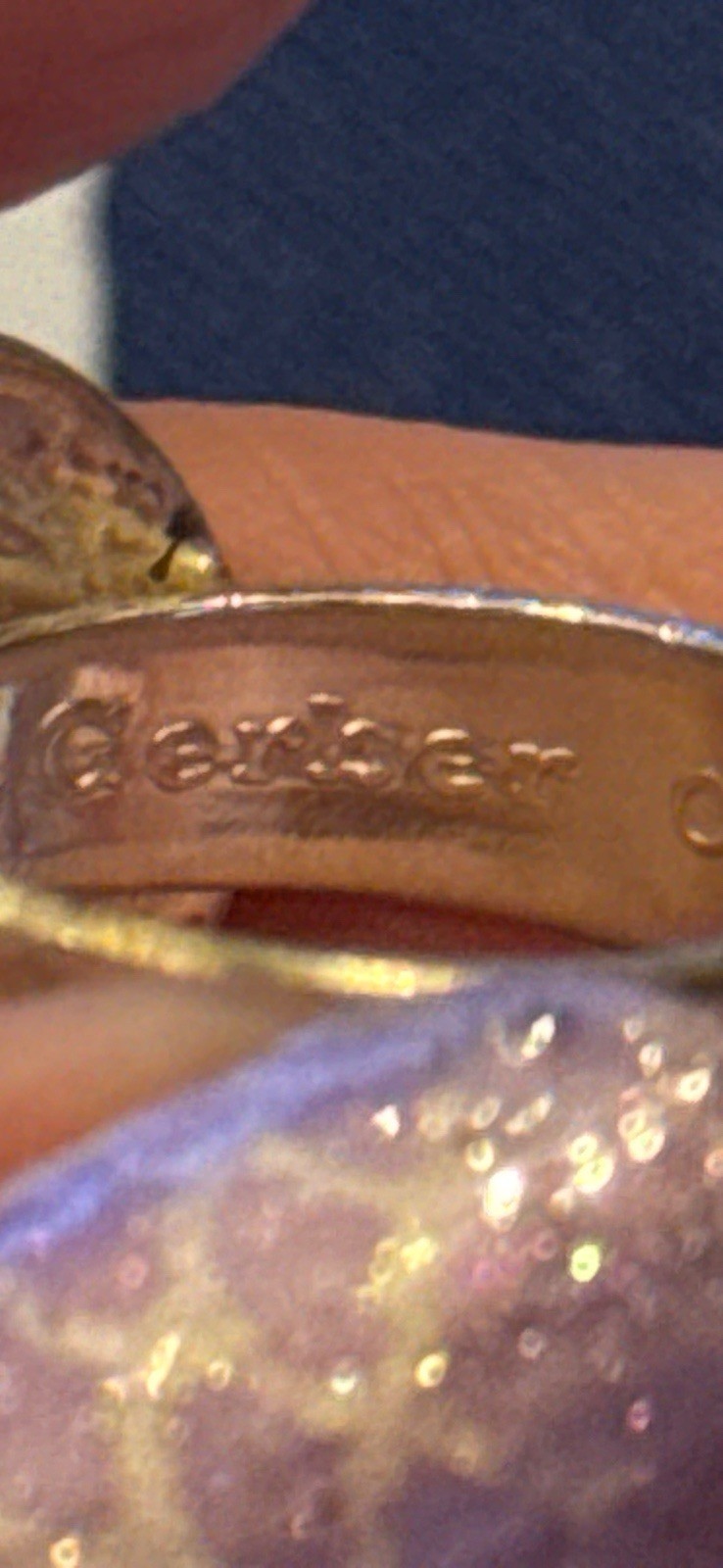 Vintage Oneida Gerber Baby Spoon Ring Adjustable