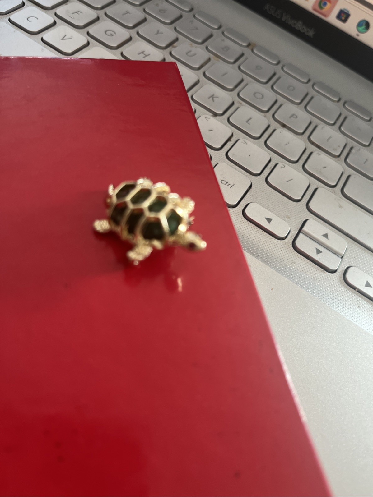 Golden Jade Turtle Pin